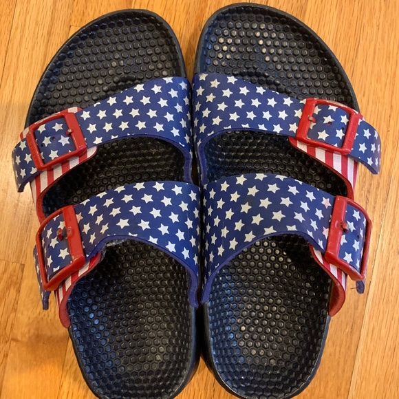 Birkenstock Shoes - RARE Red-White-Blue Birki's size 35